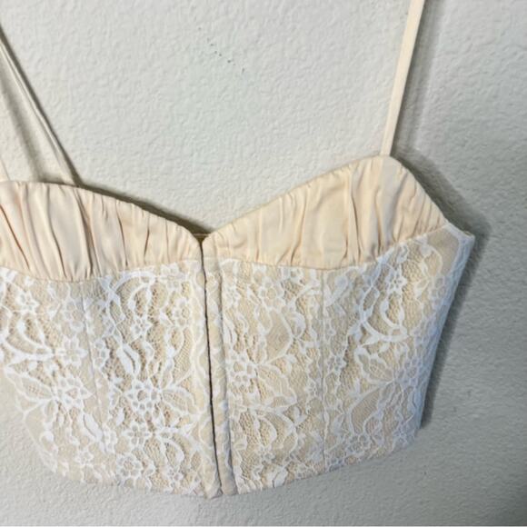 RUMORED Versailles Corset White Ivory Lace Womens Size 8 - Picture 5 of 10